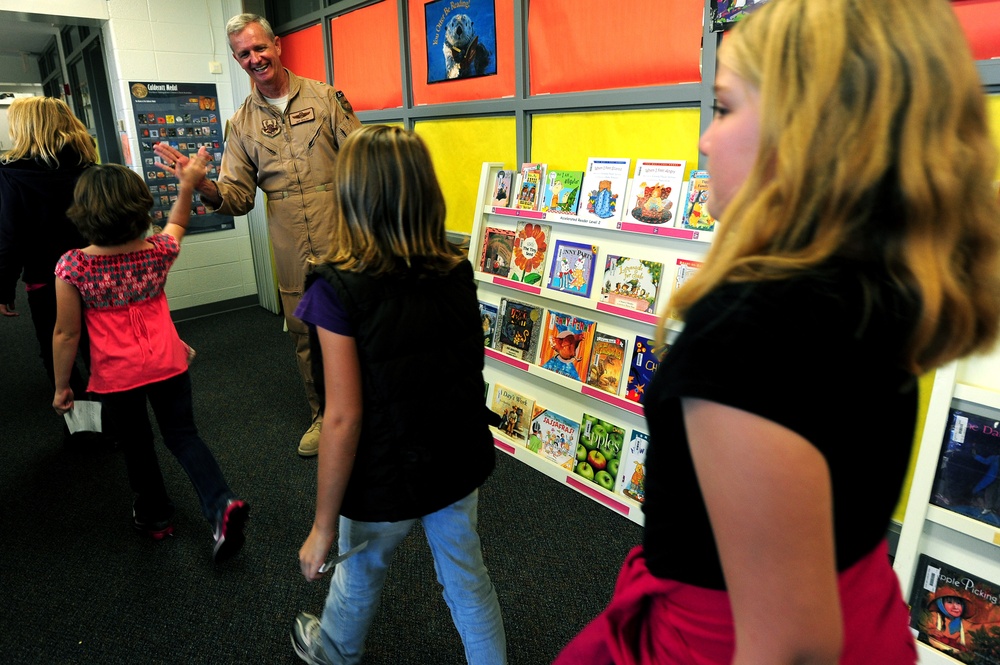 Air Guard general shares Afghanistan experience with school children