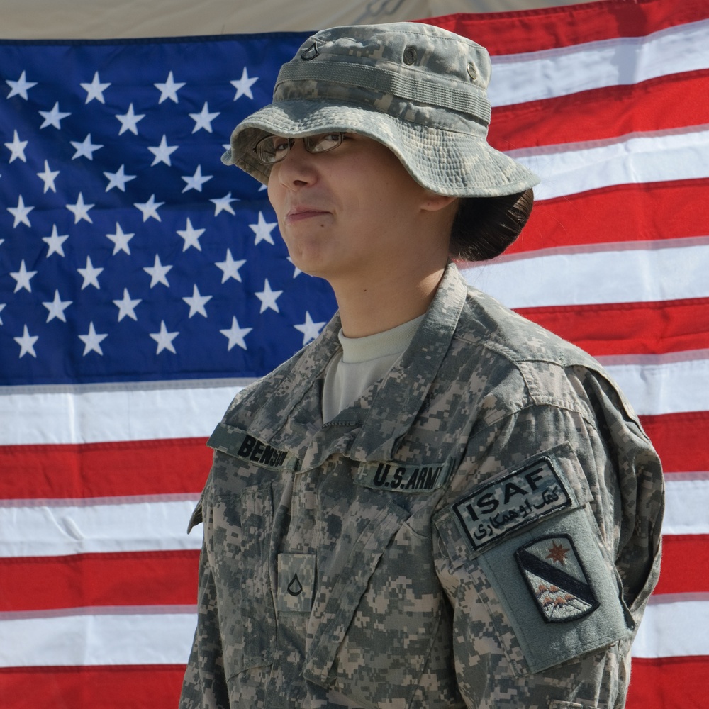 Fort Carson Soldier Re-enlists in Afghanistan