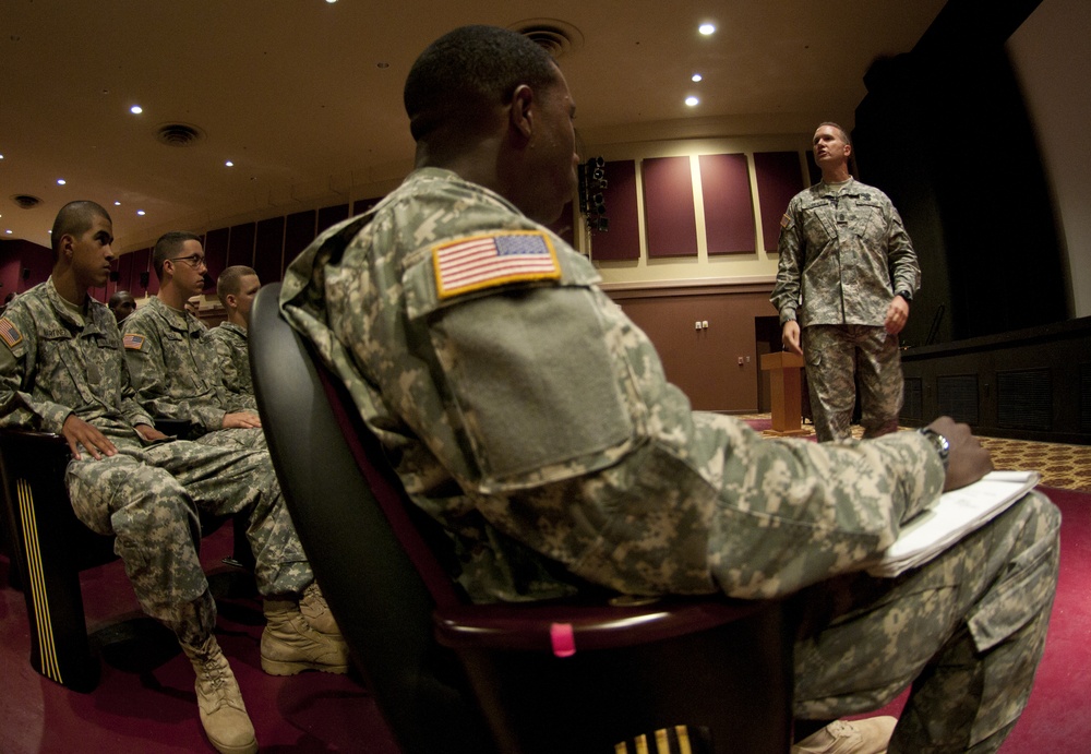 Army Reserve Command Sgt. Major visits Fort Lee trainees