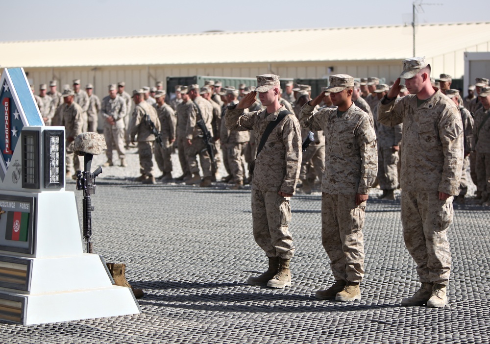 Fallen Combat Camera Marine Honored by 3rd Battalion, 7th Marine Regiment