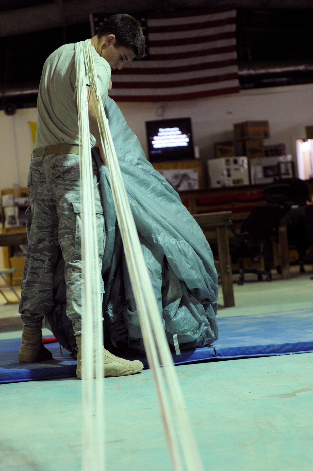 Airman Packing Parachutes