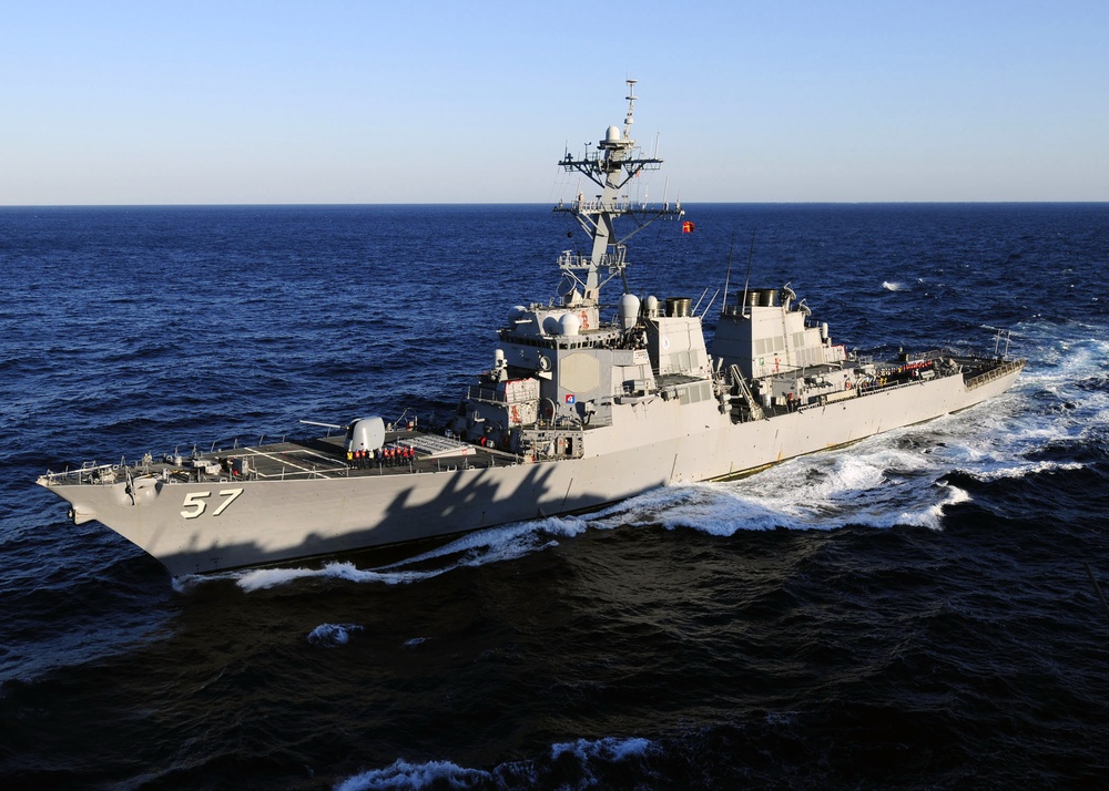 USS Mitscher in the Atlantic