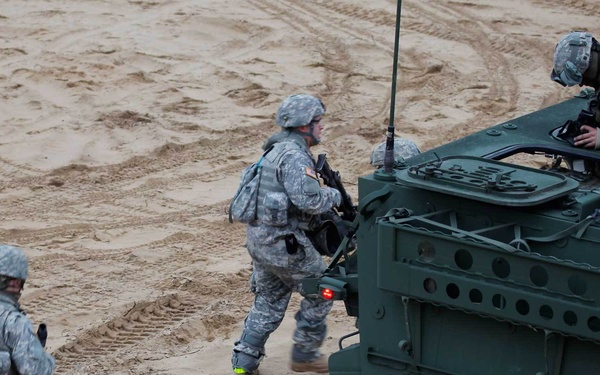 US and Latvian soldiers train at Adazi Training Area