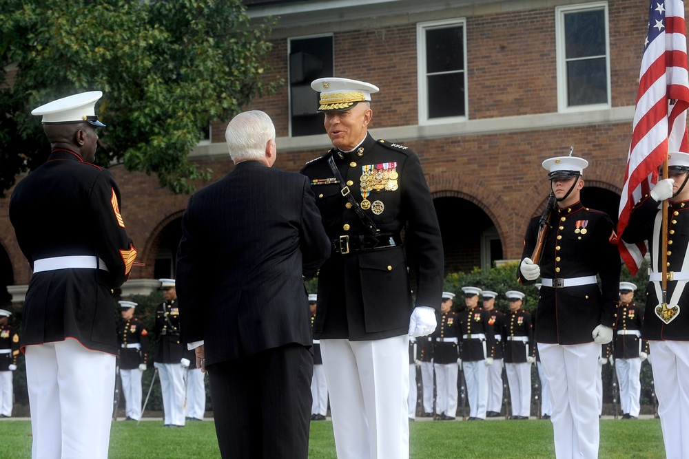 Amos Succeeds Conway as Marine Commandant