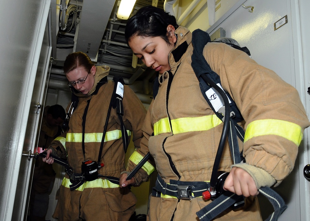 USS Baatan General Quarters Drill