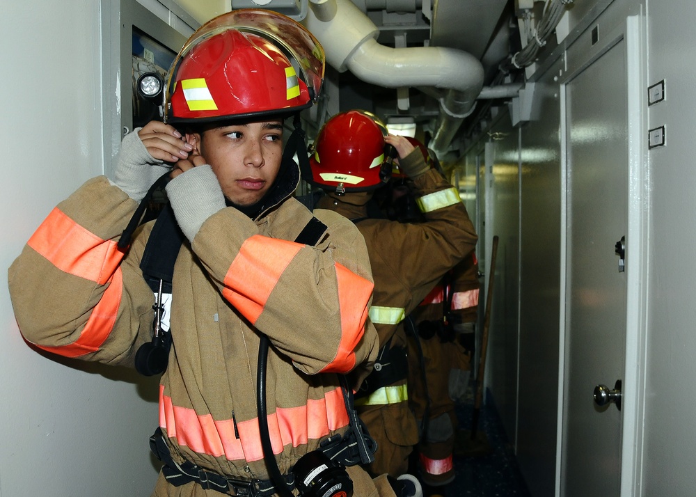 USS Baatan General Quarters Drill