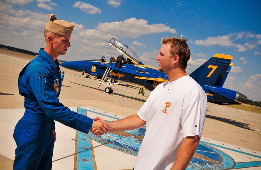 Pierzynsk of White Sox With Blue Angels