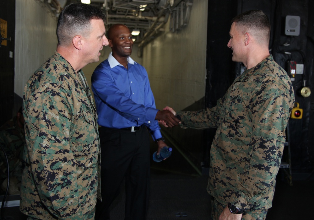 MWSS-271 CO visits Continuing Promise Marines, sailors at sea