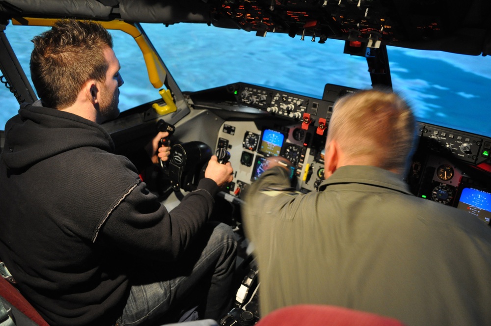 MMA fighters visit base personnel