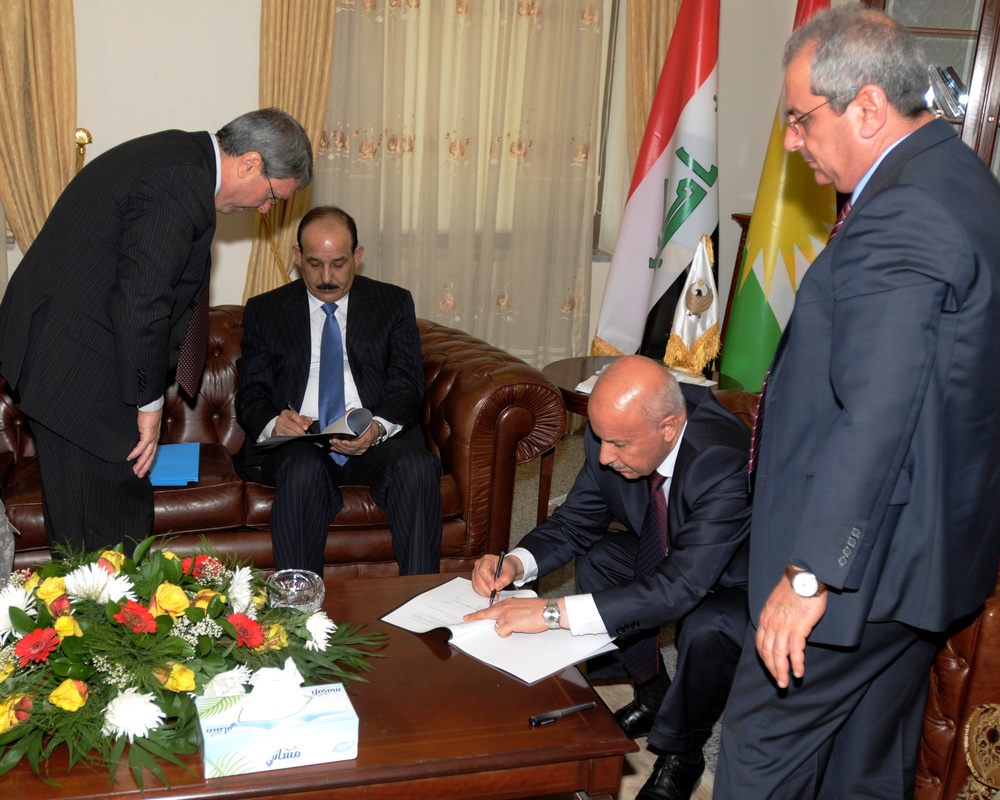 Kurdish Regional Government, Government of Iraq sign Memorandum of Agreement