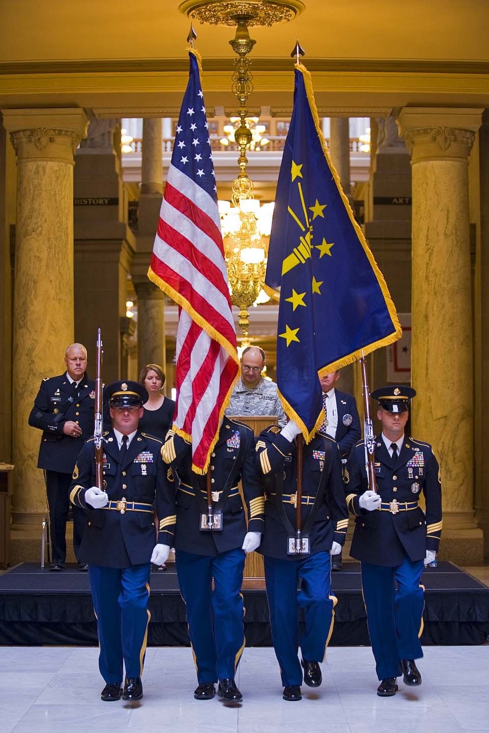 Lost Heroes Art Quilt Exhibit Presented at Indiana Capitol