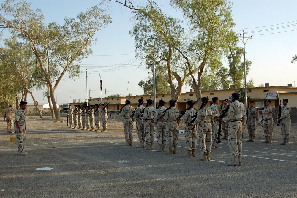 Perfecting Drill and Ceremony, 36th Iraqi Army Brigade Hosts 7-day Course for Guards