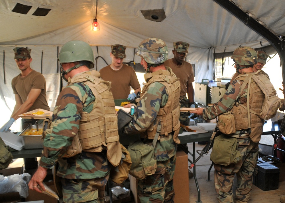 An FTX Shower and Hot Meal, Always Good for Morale