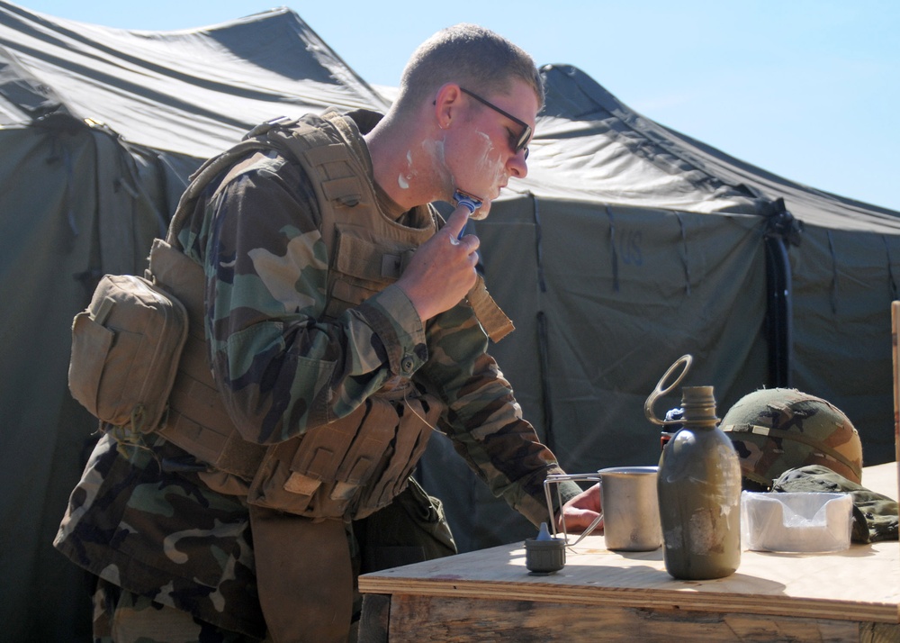 An FTX Shower and Hot Meal, Always Good for Morale