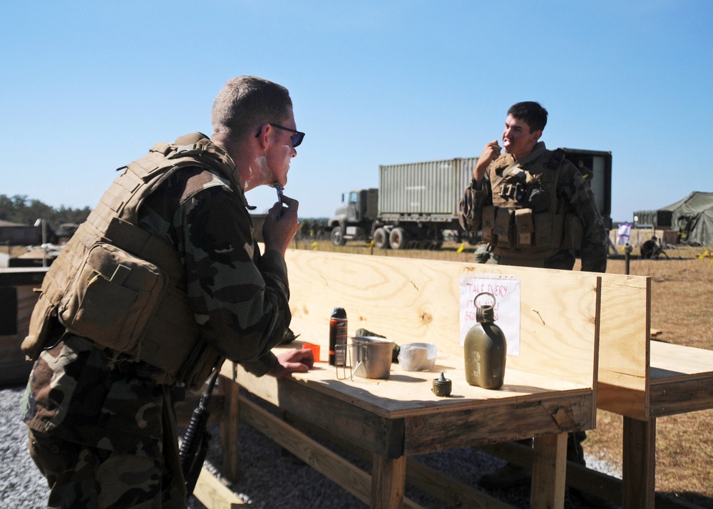 An FTX Shower and Hot Meal, Always Good for Morale