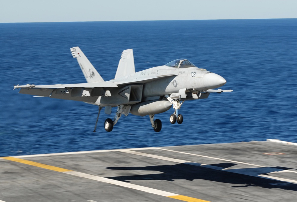 USS George H.W. Bush sailors train