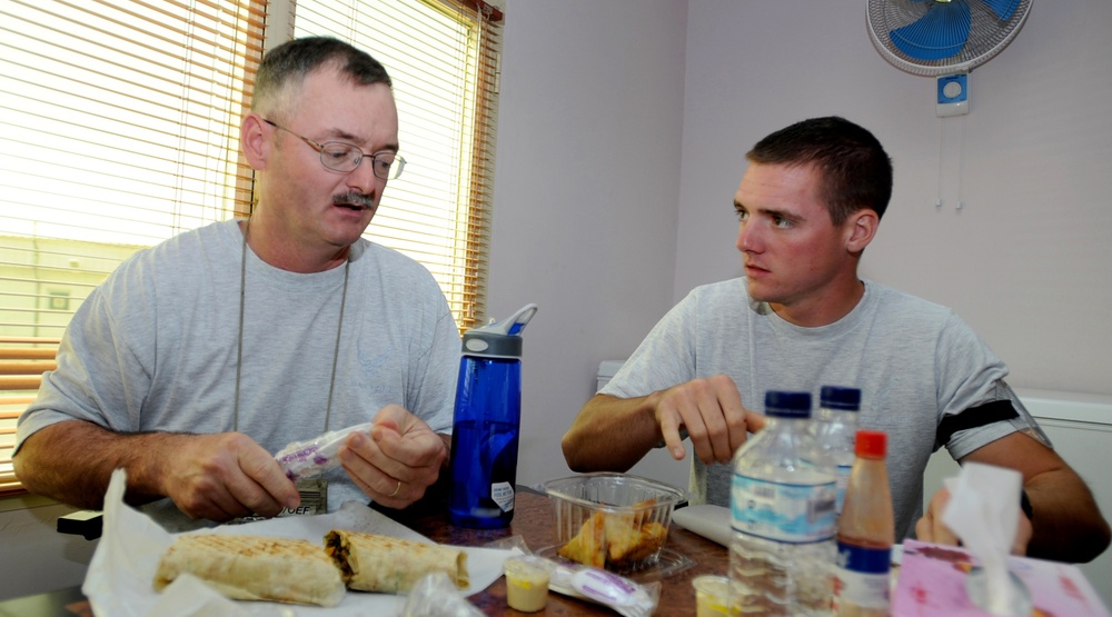 Father, son deploy together to Southwest Asia