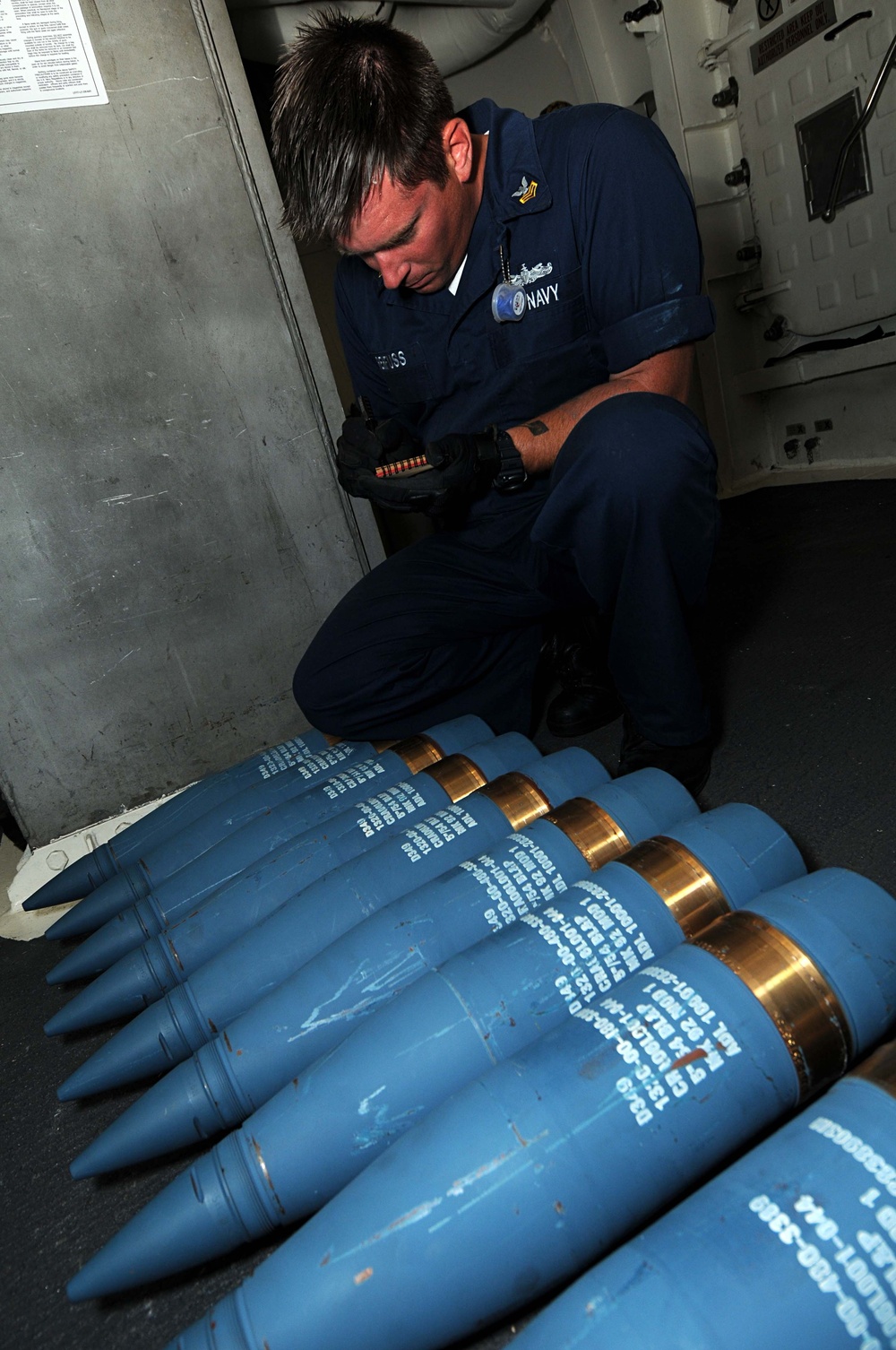 Sailor prepares for live-fire exercise
