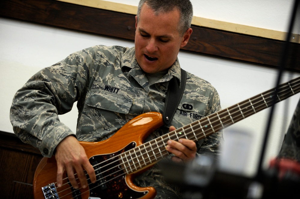 U.S. Air Forces Central Band Galaxy performs at Mu'tah University