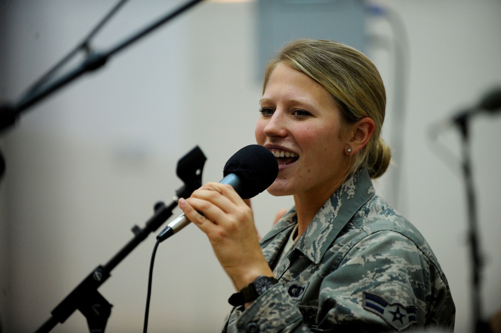 U.S. Air Forces Central Band Galaxy performs at Mu'tah University