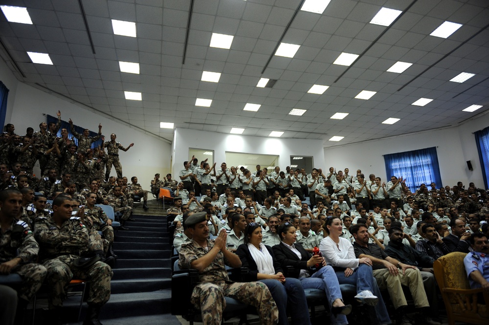 U.S. Air Forces Central Band Galaxy performs at Mu'tah University
