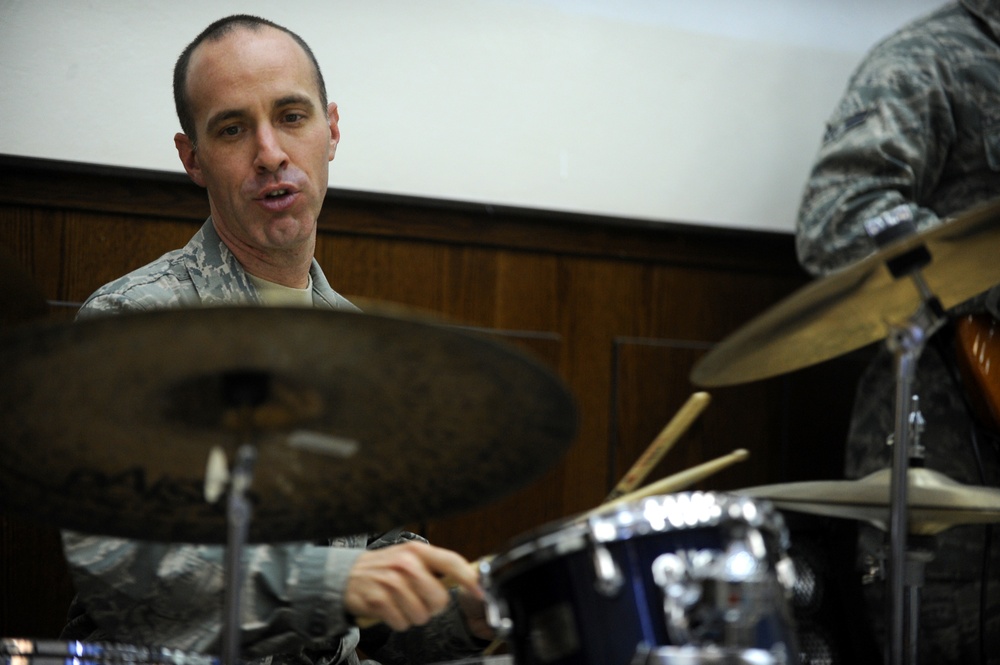 U.S. Air Forces Central Band Galaxy performs at Mu'tah University