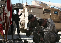 1/8 honors fallen warriors during memorial ceremony