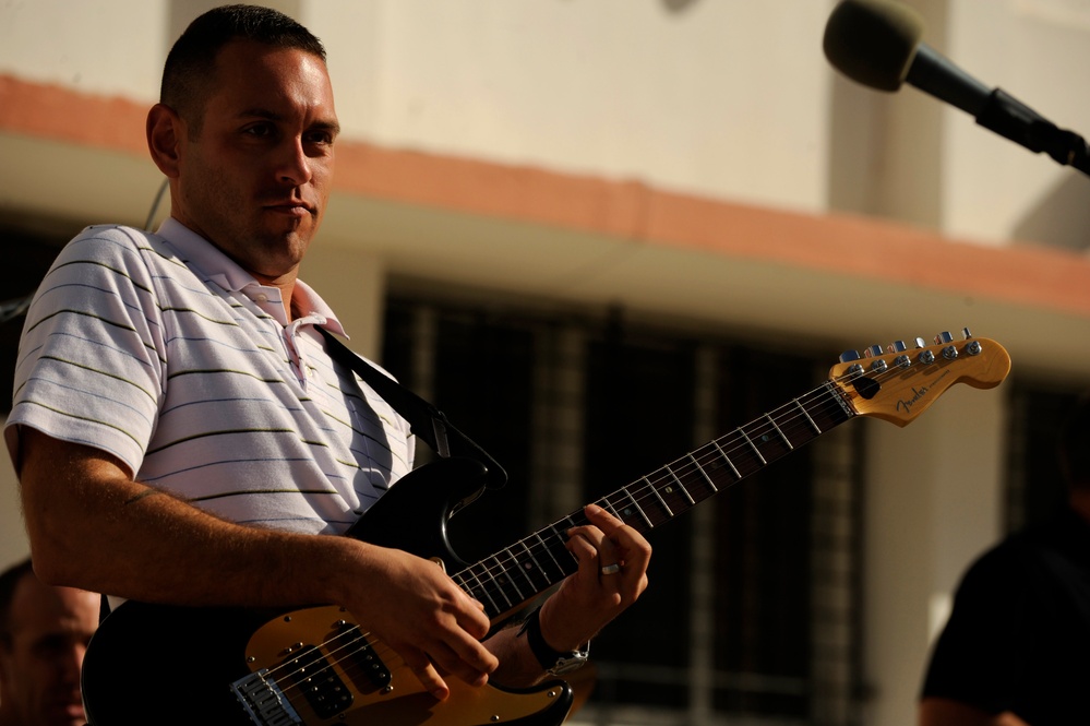 U.S. Air Forces Central Band Galaxy performs at Fatime Zahra' School for Girls