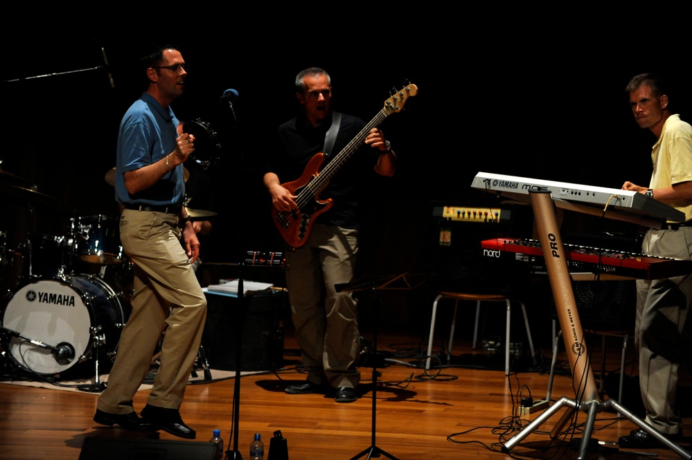 U.S. Air Forces Central Band Galaxy performs at King's Academy