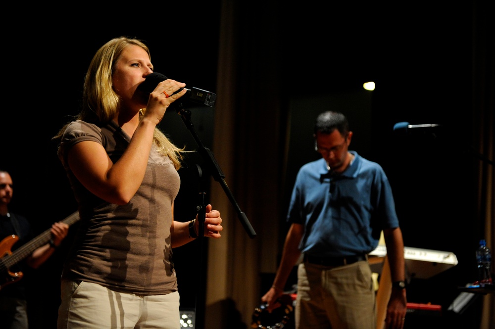 U.S. Air Forces Central Band Galaxy performs at King's Academy