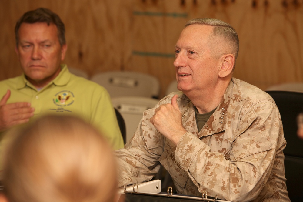 Gen. Mattis Visits Camp Leatherneck