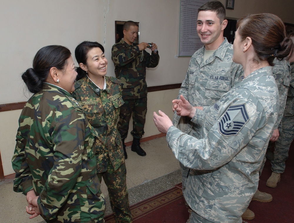 Joint Base MDL Airman supports visit to Kyrgyzstan NCO academy