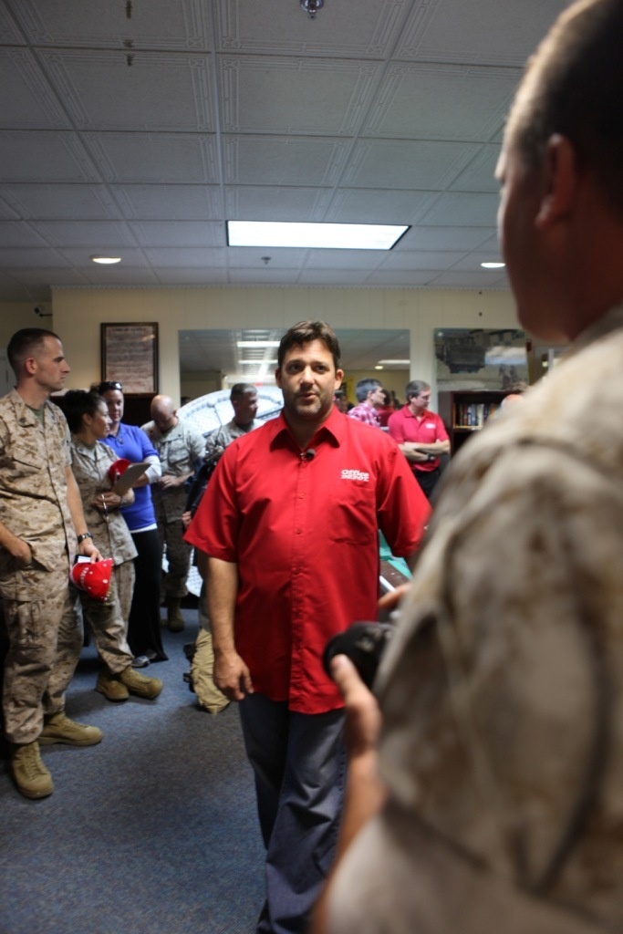 Tony Stewart visits Camp Lejeune