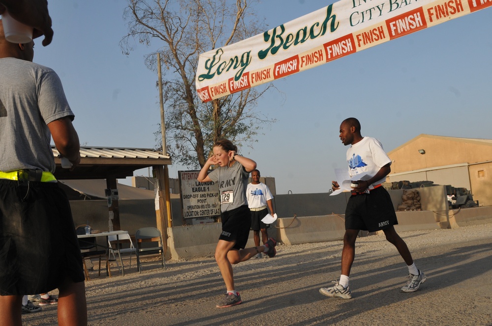 Deployed Service Members Participate in Long Beach Half Marathon Race Held in Iraq