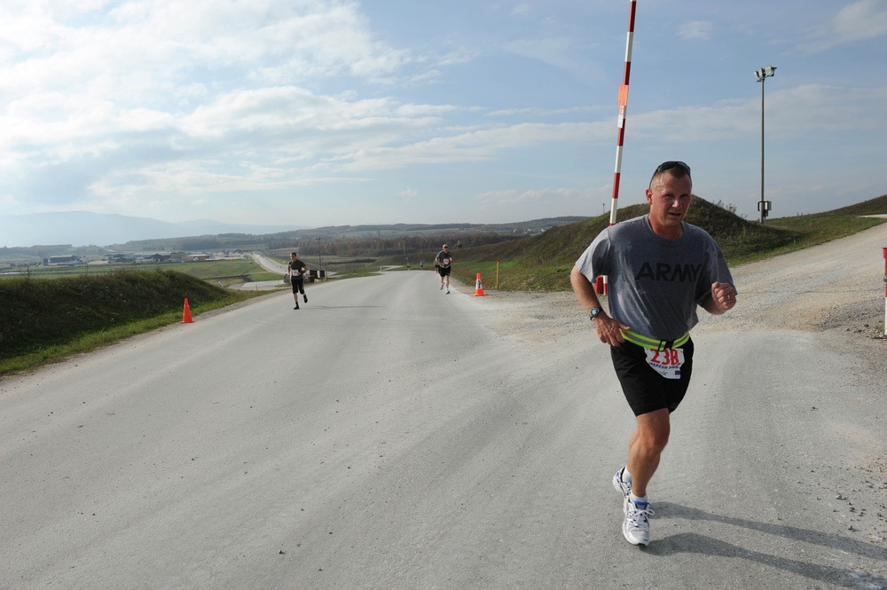 KFOR Runner Finishes Army Ten-Miler, completes 1,000 miles on Camp Bondsteel