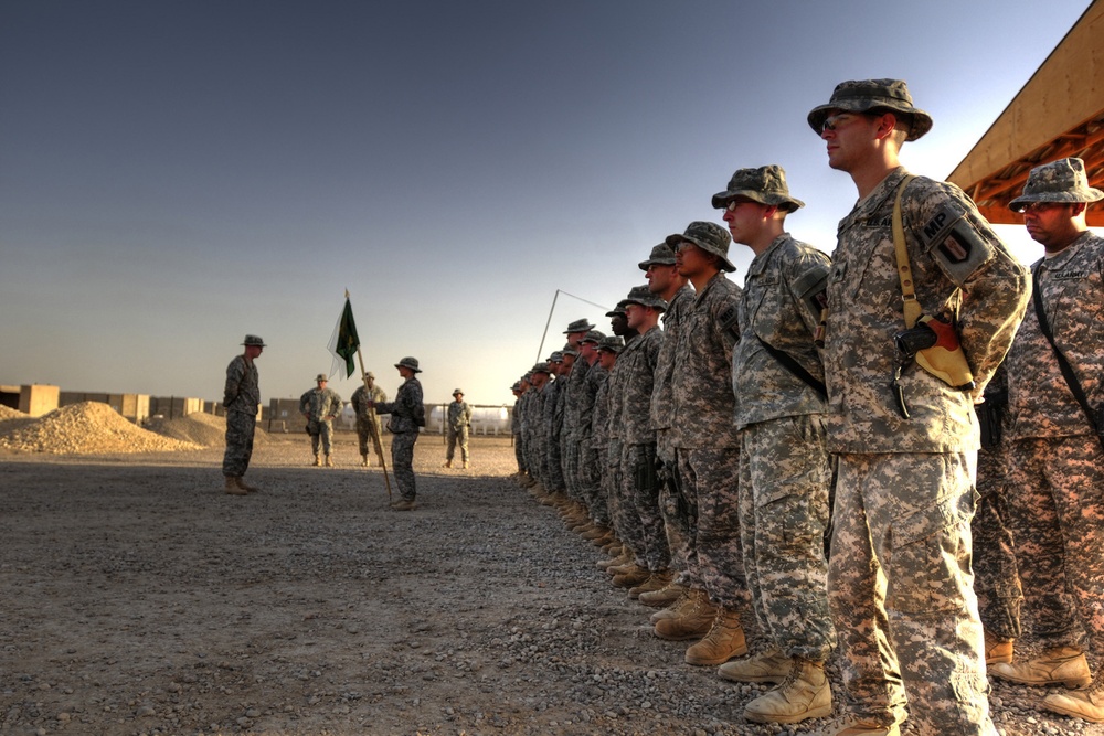 94th Military Police Company receives combat patches during ceremony