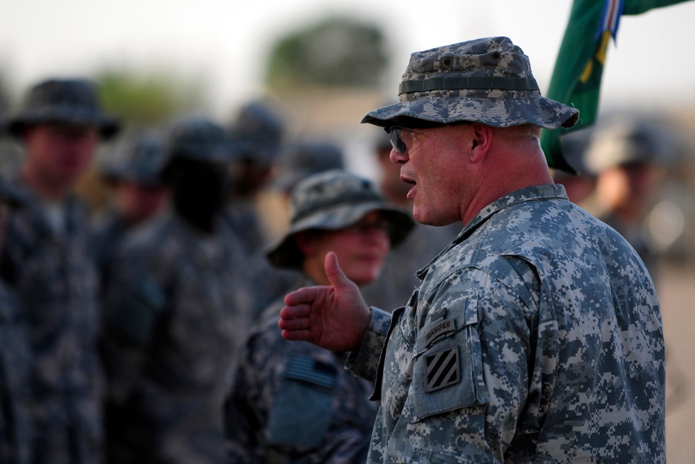 94th Military Police Company receives combat patches during ceremony