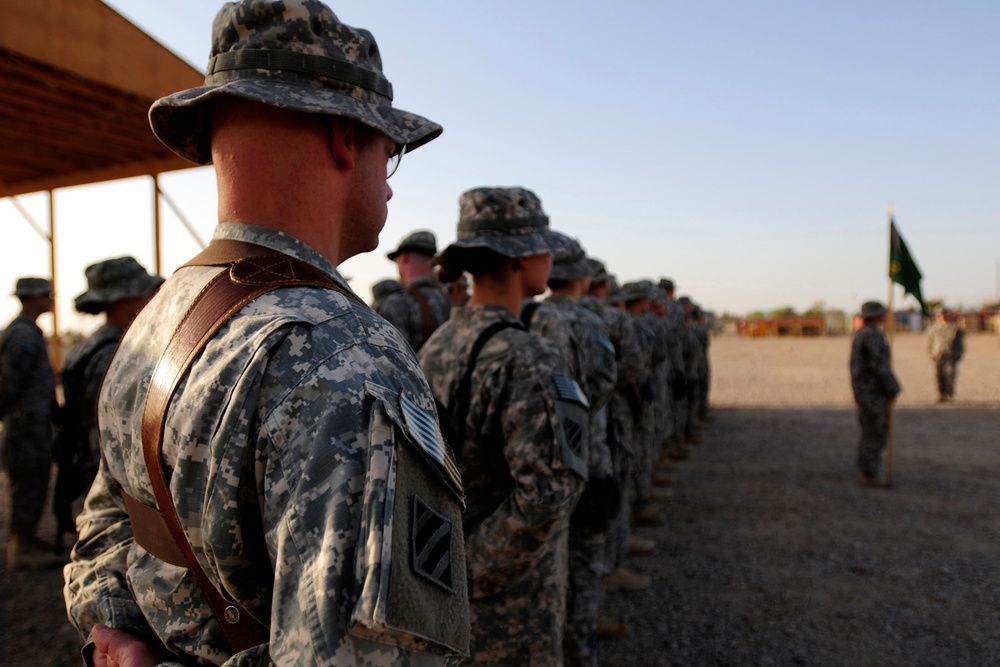 94th Military Police Company receives combat patches during ceremony