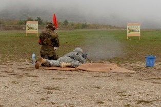 U.S., German soldiers cross train in marksmanship