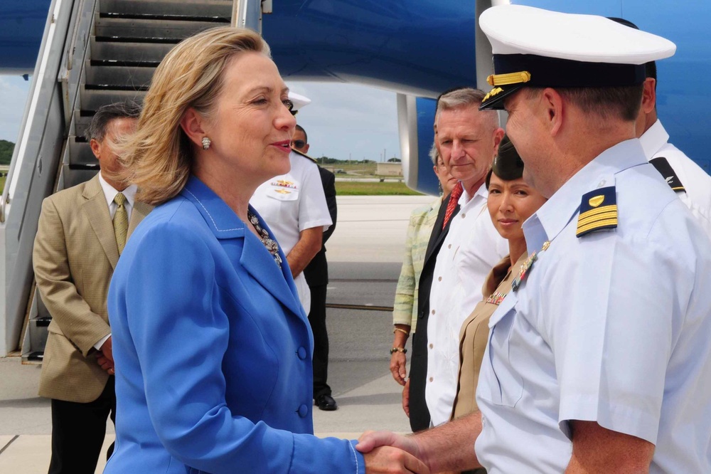 Secretary of State visits military members in Guam