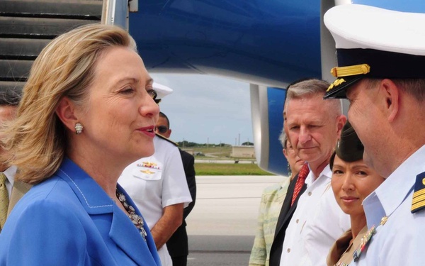 Secretary of State visits military members in Guam