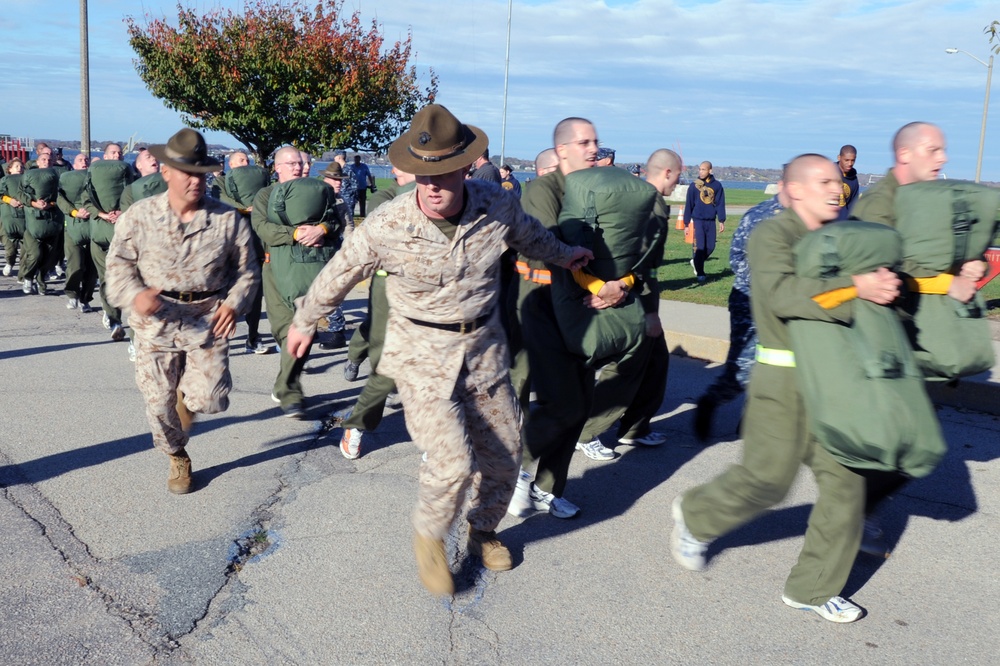 Officer candidates go through training