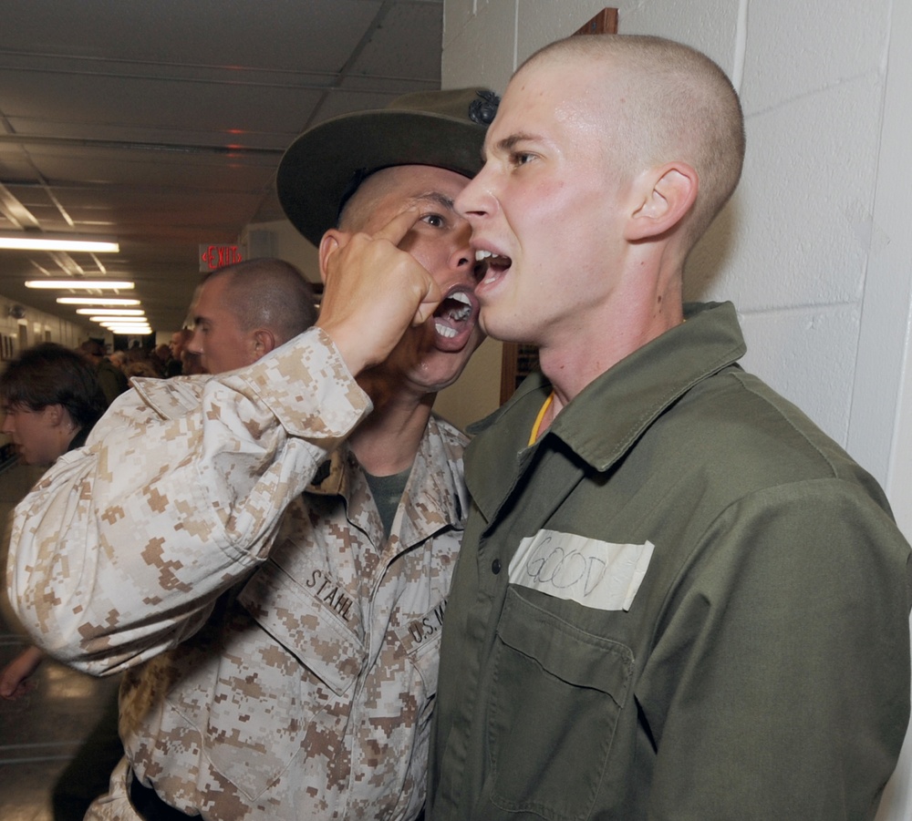 Officer candidates go through training