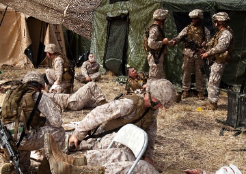 3rd Radio Battalion takes to field, mixes it up with moulage
