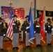 Members of the Chesapeake Sheriff's Department post the colors during the Veterans Day ceremony Nov. 4. The Niners Citizen's Club hosted the event at the South Norfolk Community Recreation Center to honor all active duty and retired military.