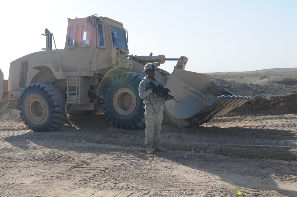 Army engineers assist ISF with security checkpoint improvements