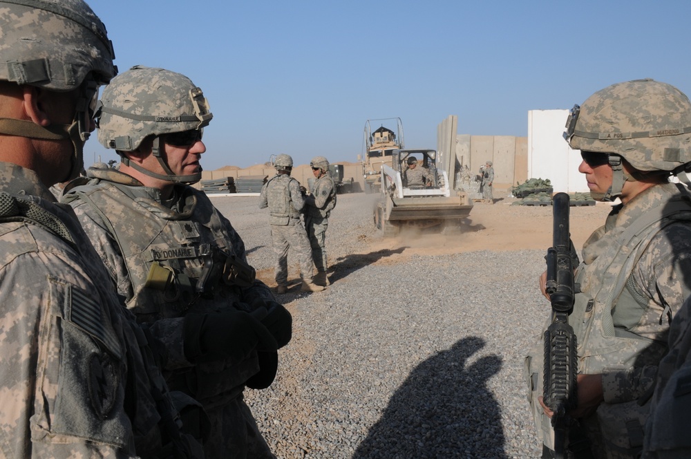 Army engineers assist ISF with security checkpoint improvements