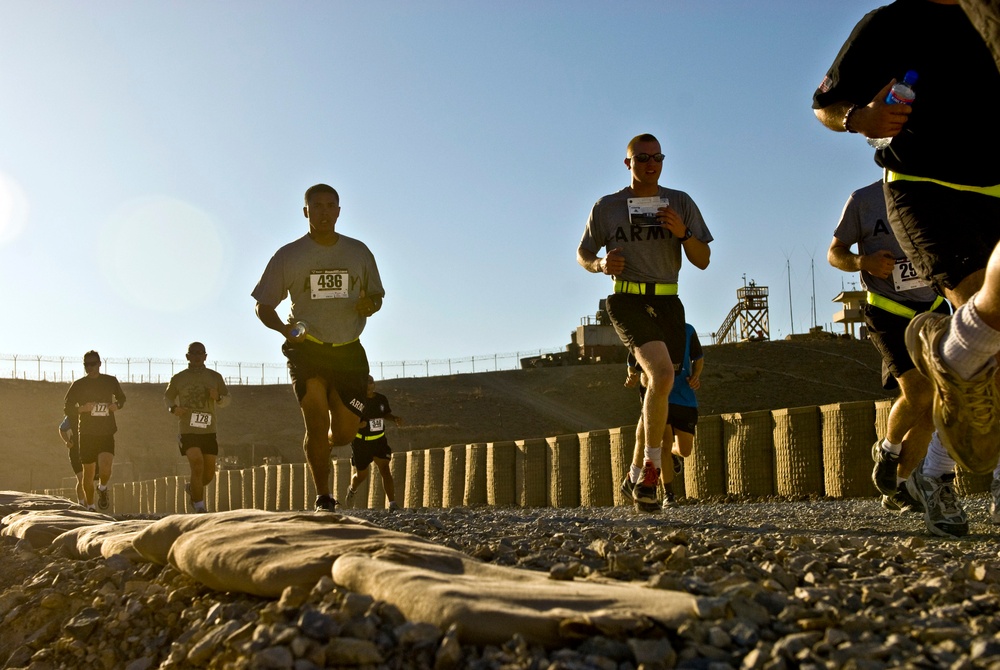 Soldiers Honor Fallen During Running of the Herd at FOB Shank