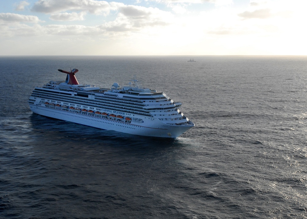 Carnival cruise ship C/V Splendor sits adrift