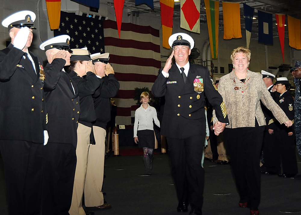 retirement ceremony aboard USS George H.W. Bush